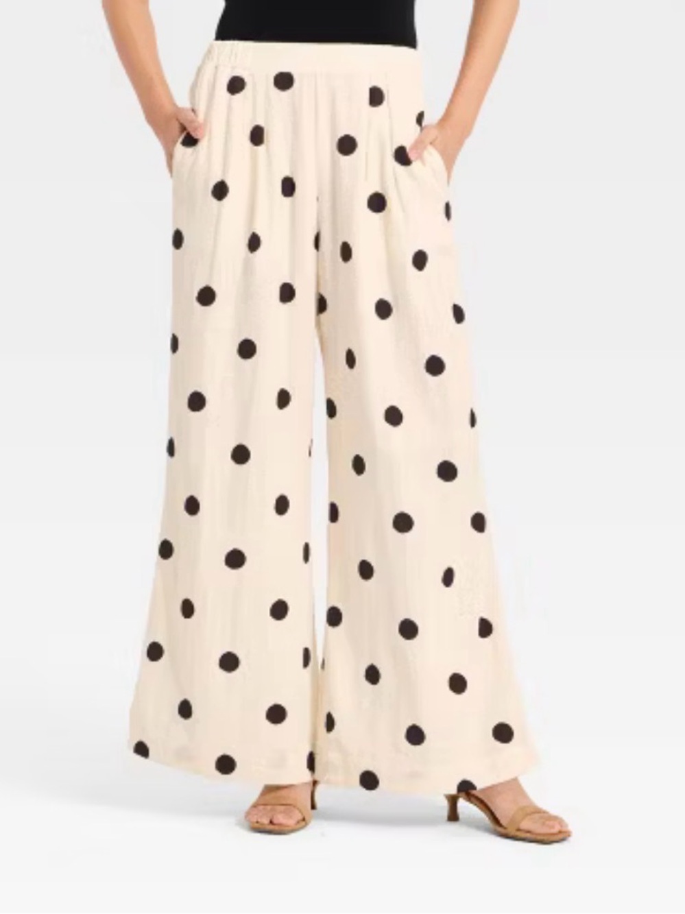 a. new. day off white Women's Relaxed Linen Trousers